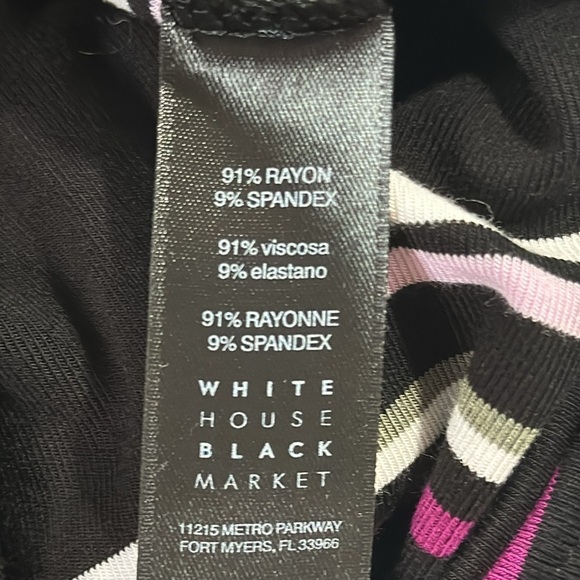 WHBM Stripe Cold Shoulder Jersey Knit Dress Size XS - Picture 7 of 7